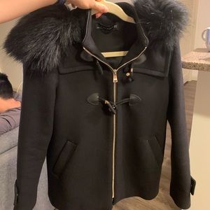 SOLD•Zara Premium Wool Coat in Black (XS)